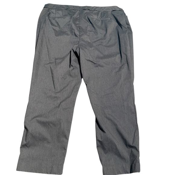 Catherines The Universal Pant, Charcoal Gray Stretch Dress Pants, Plus Size 30W - Picture 4 of 5
